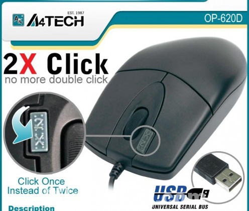 A4tech Genuine OP-620D 2X Click Optical Mouse